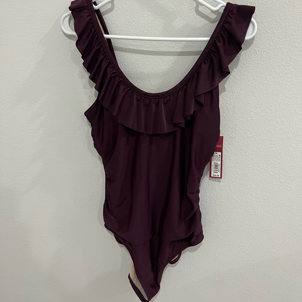Plum one piece swimsuit